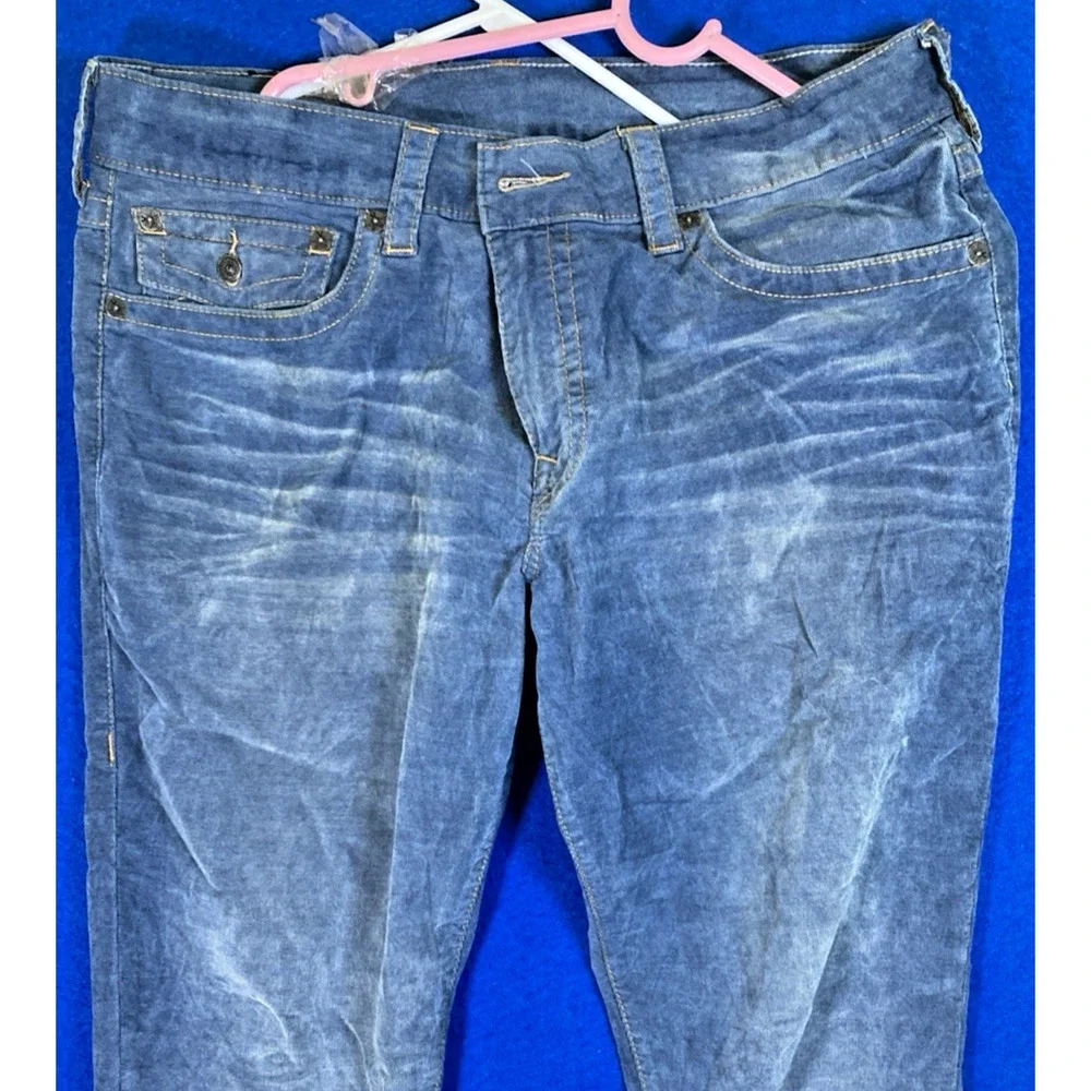 True Religion Geno Relaxed Slim Jeans Mens Size 36 Blue Denim